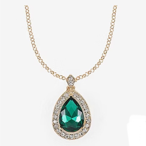 Monet Jewelry Pendant Necklace And Drop Earring 2. pc.Glass Jewelry Set - Picture 3 of 6